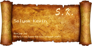 Selyem Kevin névjegykártya